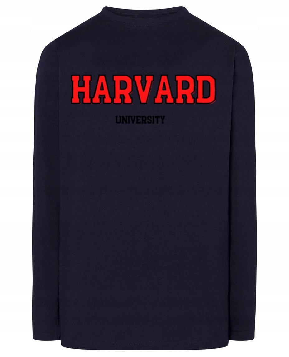Longsleeve czerwony nadruk HARVARD r.3XL