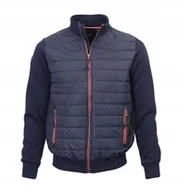 Kurtki męskie - Bluza męska kurtka przejściowa bez kaptura granat - miniaturka - grafika 1