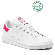 Buty dla dziewczynek - Adidas Buty Stan Smith J FX7522 Ftwwht/Ftwwht/Bopink - miniaturka - grafika 1