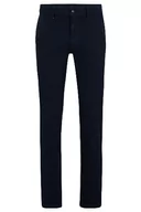 Spodenki męskie - BOSS Męskie spodnie chino_Slim Flat Packed, Dark Blue404, 36W / 32L - miniaturka - grafika 1