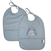 Zestawy naczyń dla dzieci - Wodoodporny Śliniak 2 szt. - Rekin Trixie Baby - miniaturka - grafika 1