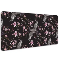 Podkładki na biurko - Ochronna mata na biurko Czaple i kwiaty 100x50 cm, Dywanomat - miniaturka - grafika 1