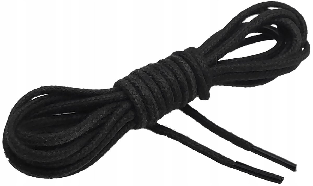 Sznurówki okrągłe czarne 75 cm