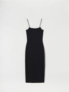 Sukienki - Sinsay - Sukienka midi - czarny - miniaturka - grafika 1