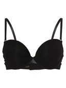 Biustonosze - GUESS - Damski biustonosz push-up z wypełnieniem, czarny - miniaturka - grafika 1