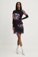 Sukienki - Desigual sukienka PENSEE kolor czarny mini prosta 24WWVK34 - miniaturka - grafika 1