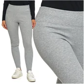 Legginsy - Ocieplane Legginsy Prążkowane Damskie Ciepłe Wysoki Stan Szare MORAJ L/XL - miniaturka - grafika 1