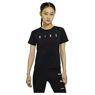 Nike Run Dvn Miler t-shirt damski czarny/odblaskowy srebrny XL - Koszulki i topy damskie - miniaturka - grafika 1
