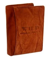Portfele - Portfel Męski Skórzany WILD Skóra Licowa Duży Pionowy Bez Zapięcia 5679 Pionowy I Poziomy Suwak 12 x 10 x 2 [cm] - miniaturka - grafika 1