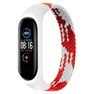 Akcesoria do smartwatchy - Pasek Opaska Solo do Xiaomi Mi Band 3/4/5/6 "Biało-czerwony" - miniaturka - grafika 1