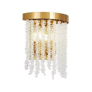 LAMPA ŚCIENNA KINKIET KRYSZTAŁOWY MOSIĘŻNY BALMENA W2 - Lampy ścienne - miniaturka - grafika 1