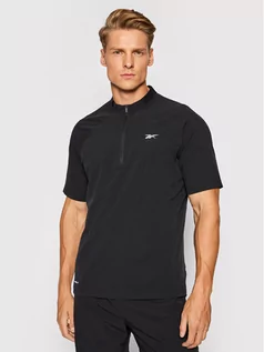 Koszulki sportowe męskie - Reebok Koszulka techniczna Les Mills H08977 Czarny Slim Fit - grafika 1