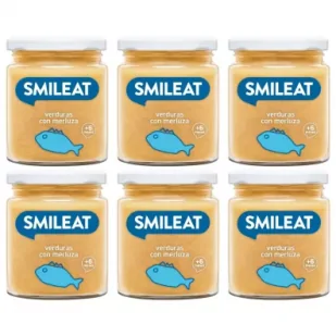 Smileat Słoiczek z ekologicznymi warzywami i morszczukiem po 6 miesiącu Zestaw 6 x 230 g - Dania dla dzieci - miniaturka - grafika 1