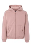 Bluzy dla dziewczynek - Mukua Byron Kids Bluza dziecięca z zamkiem błyskawicznym i kapturem, kolor róży, rozmiar 3/4 - miniaturka - grafika 1