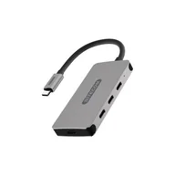 Huby USB - Sitecom Hub CN-386 Srebrno-czarny - miniaturka - grafika 1
