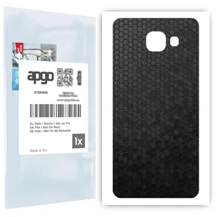 Folia naklejka skórka strukturalna na TYŁ do Samsung Galaxy A5 (2016) -  Plaster Miodu Czarny - apgo SKINS - Szkła hartowane na telefon - miniaturka - grafika 1