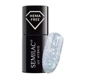 Lakiery hybrydowe - Semilac Flash lakier hybrydowy 460 Silver Fireworks 7ml - miniaturka - grafika 1