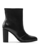 Botki damskie - Simple Botki SL-44-02-000112 Czarny - miniaturka - grafika 1