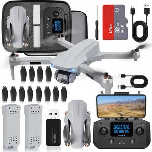 Zestaw HHD Dron z kamerą 4K transmisja 5G FPV 32 GB Smart Return Home Biały - Drony - miniaturka - grafika 1