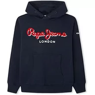 Bluzy dla chłopców - Pepe Jeans Lamonty chłopięca bluza z kapturem, niebieski (Dulwich), 4 lat - miniaturka - grafika 1