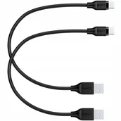 Kable USB - ZESTAW 2x KRÓTKI KABEL USB-C TYP C 20cm AUKEY CB-CMD28 PVC CZARNY - miniaturka - grafika 1