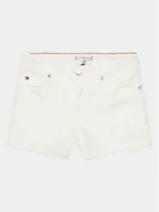 Spodenki damskie - Tommy Hilfiger Szorty jeansowe Nora KG0KG07243 D Biały Skinny Fit - miniaturka - grafika 1