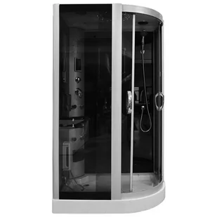 Kabina prysznicowa z hydromasażem na niskim brodziku 120x85 prawa MO-09914P - Kabiny z hydromasażem - miniaturka - grafika 1