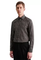 Koszule męskie - Seidensticker Męska koszula slim fit z długim rękawem, ciemnozielony, 40 - miniaturka - grafika 1