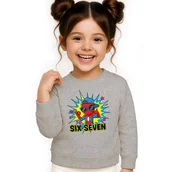 Bluzy dla dziewczynek - BLUZA DZIECIĘCA 67 SIX SEVEN VIRAL 110-116 DLA CHŁOPCA DZIEWCZYNKI - miniaturka - grafika 1