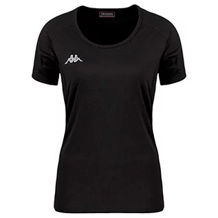 Koszulki i topy damskie - Kappa Kappa Damski T-shirt Fania Techniczny, czarny, 8Y 304TP50_913_8Y - grafika 1