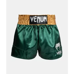 Venum Spodenki Muay Thaï Classic Shorts Green/Gold/White - Spodnie sportowe męskie - miniaturka - grafika 1