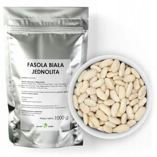 Fasola Biała Jednolita Fasolka Nasiona 1Kg - Ziarna i nasiona roślin strączkowych - miniaturka - grafika 1
