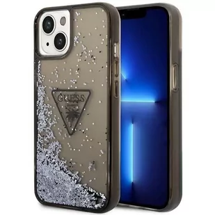Guess Etui GUHCP14SLFCTPK do Apple iPhone 14 6,1" czarny/black hardcase Liquid Glitter Palm Collection - Etui i futerały do telefonów - miniaturka - grafika 1