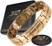 Bransolety męskie - ZŁOTA ZDROWOTNA BRANSOLETA BRANSOLETKA MĘSKA MAGNETYCZNA MOCNA ORYGINAŁ - miniaturka - grafika 1