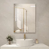 Lustra - Lustro łazienkowe na podczerwień, 450 W, lustro łazienkowe, ogrzewanie elektryczne, grzejnik ścienny, panel grzewczy, grzejnik elektryczny, grzejnik elektryczny, grzejnik elektryczny, ochrona przed - miniaturka - grafika 1