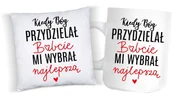 Gadżety dla niej i dla niego - zestaw poduszka plus kubek dla babci od wnuczka wnuczki - miniaturka - grafika 1