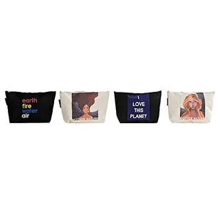 Neceser DKD Home Decor Płótno Czarne Biały Wielokolorowe Nowoczesne (31 x 8 x 21 cm) (4 szt.) - Pokrowce na ubrania - miniaturka - grafika 1