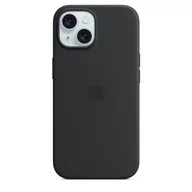 Etui i futerały do telefonów - Etui silikonowe z MagSafe do iPhonea 15  - czarne - miniaturka - grafika 1