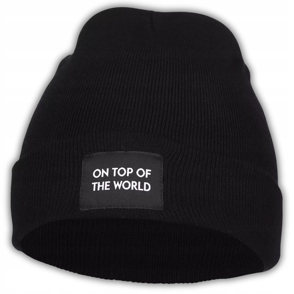 Czapka Damska Z Napisem Zimowa Jesienna Ciepła Klasyczna Naszywka Moraj Black