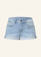 Spodenki damskie - Pepe Jeans Szorty Jeansowe Siouxie blau - miniaturka - grafika 1