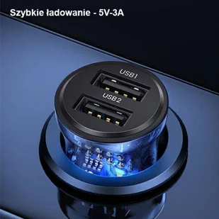 USAMS Ład. sam. C31 3A 2xUSB-A Fast Charge czarny/black CC162CC01(US-CC162) - Ładowarki samochodowe - miniaturka - grafika 32