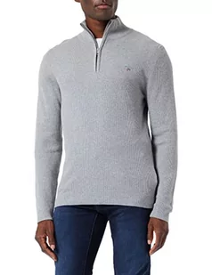 GANT sweter męski, szary melanż, XXL - Swetry męskie - miniaturka - grafika 1