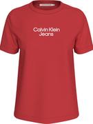 Koszulki i topy damskie - Calvin Klein Koszulka w kolorze czerwonym - miniaturka - grafika 1