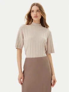 Bruuns Bazaar Sweter Anemones BBW4521 Beżowy Regular Fit - Swetry damskie - miniaturka - grafika 1