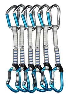 Ekspresy wspinaczkowe Climbing Technology Salto Set NY 17 cm 6-Pack - titanium/electricblue - Sprzęt wspinaczkowy - miniaturka - grafika 1