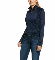 Koszulki sportowe damskie - ARIAT Bluzka damska SUNSTOPPER 2.0 SS20 - navy dot - miniaturka - grafika 1
