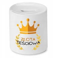 Skarbonki - SKARBONKA DLA TEŚCIOWEJ ZŁOTA TEŚCIOWA PREZENT z Nadrukiem ze Zdjęciem - miniaturka - grafika 1