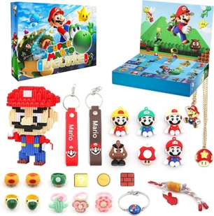 Kalendarz Adwentowy 24 Elementy Super Mario Deluxe Magnesy Adwent - Ozdoby bożonarodzeniowe - miniaturka - grafika 1