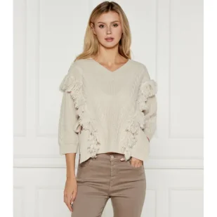 Marella SPORT Wełniany sweter Norois Regular Fit - Swetry damskie - miniaturka - grafika 1