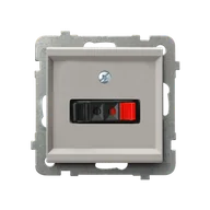 Gniazdka elektryczne - Ospel Gniazdo głośnikowe pojedyncze SONATA - kaszmir - miniaturka - grafika 1